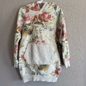 Floral Patterned Kids Hoodie